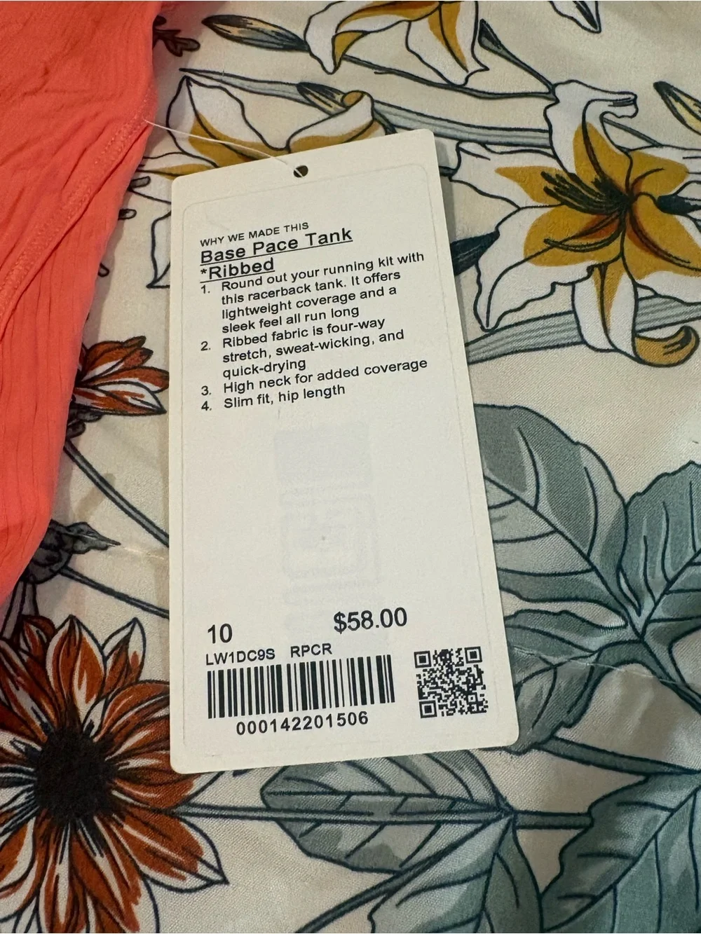 lululemon athletica Coral Ribbed Racerback Tank